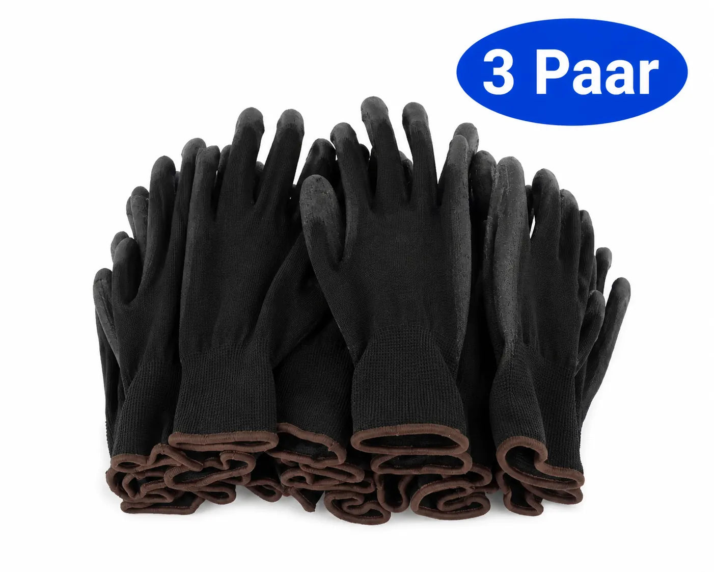 PU Arbeitshandschuhe 3/6/9 Paar – Anti-Rutsch, Verschleißfest & Komfortabel – Perfekt für Gartenarbeit, Mechanik & Industrie
