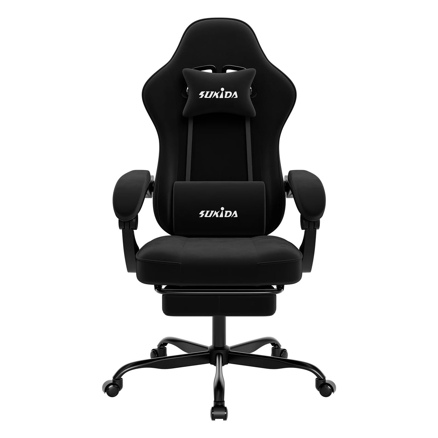 Gaming-Stuhl mit Fußstütze – Ergonomischer Bürostuhl mit Lendenstütze & verstellbarem Komfort