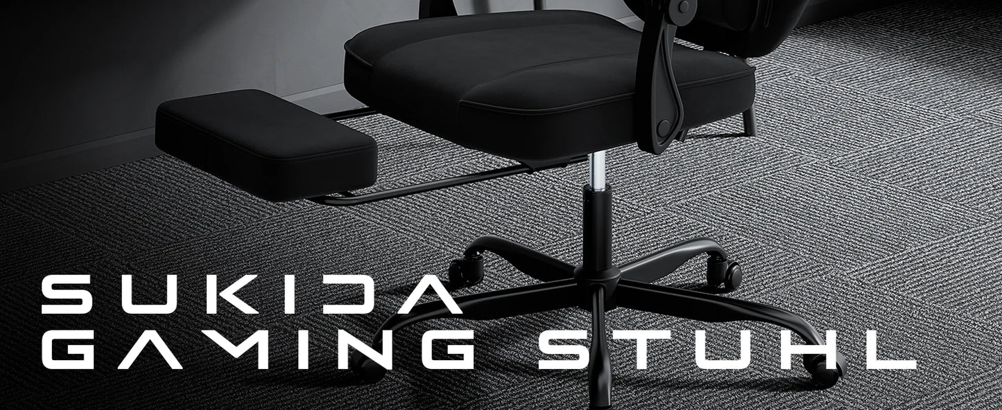 Gaming-Stuhl mit Fußstütze – Ergonomischer Bürostuhl mit Lendenstütze & verstellbarem Komfort
