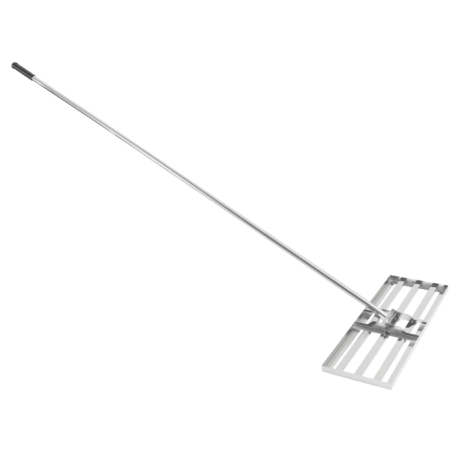 75×25×200 cm Rasenplanierer T-Form – Edelstahl Nivellierrechen mit 180° Schwenkkopf für perfekten Rasen