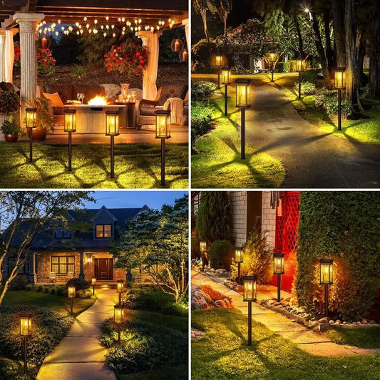 Solar LED Gartenleuchten Set 1/2/4 Stück – Quadratische Weglichter, Outdoor, wasserdicht, für Garten, Terrasse, Gehweg & Rasen
