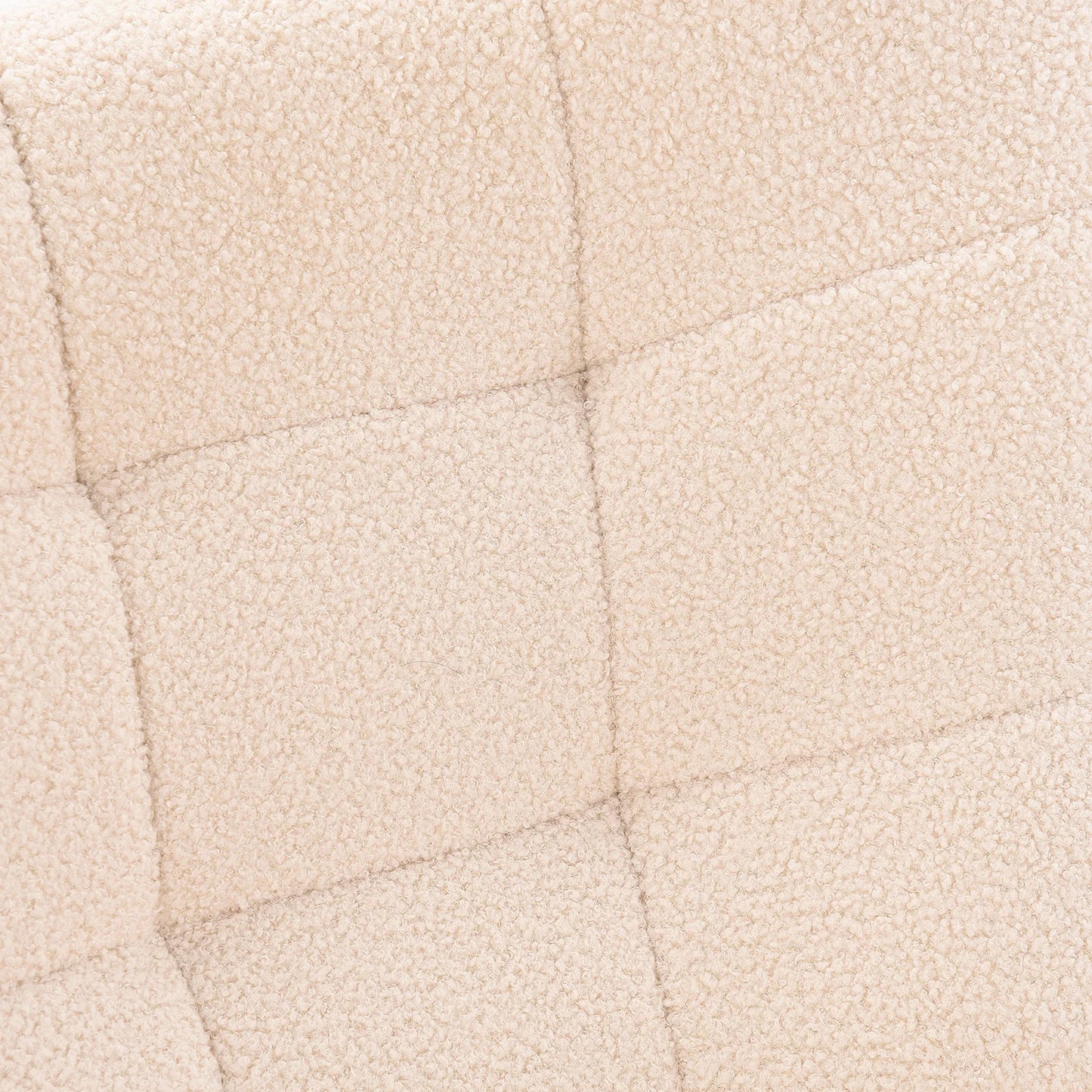 Schaukelstuhl Relaxsessel Teddy-Samt Detail – Hochwertiger Teddy-Samt Bezug mit angenehmer Struktur und komfortabler Polsterung.