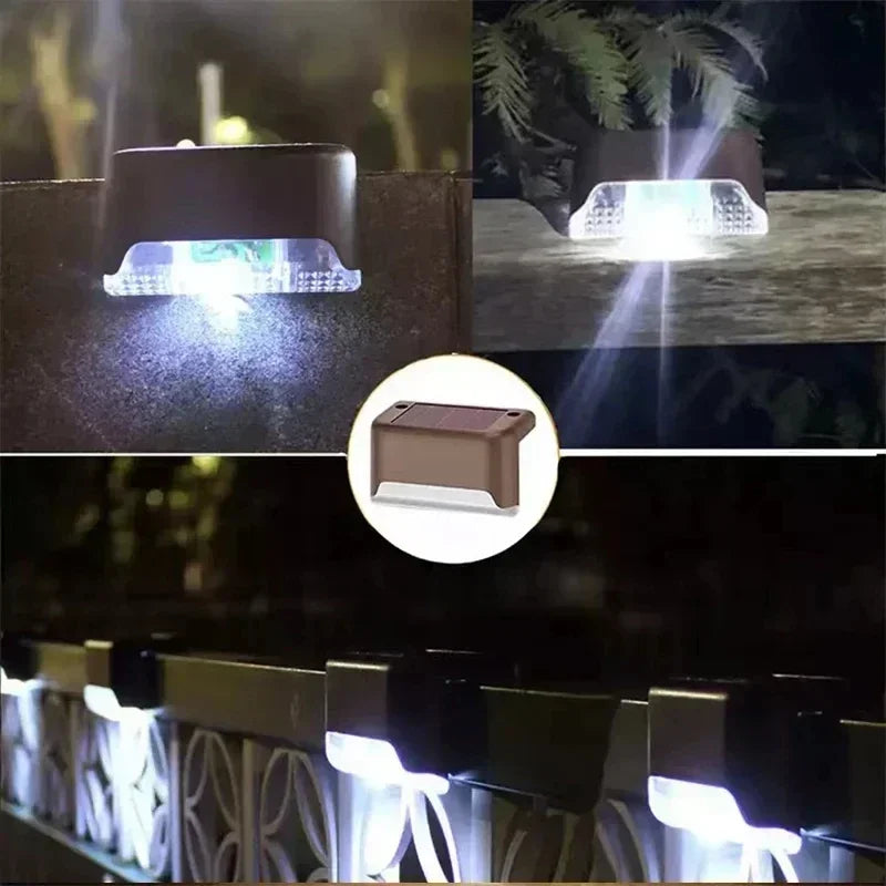Solar LED Treppenleuchten 1/4/8/12 Stück – Outdoor Gartenbeleuchtung wasserdicht, Solar Stufenlicht für Terrasse, Wege & Garten