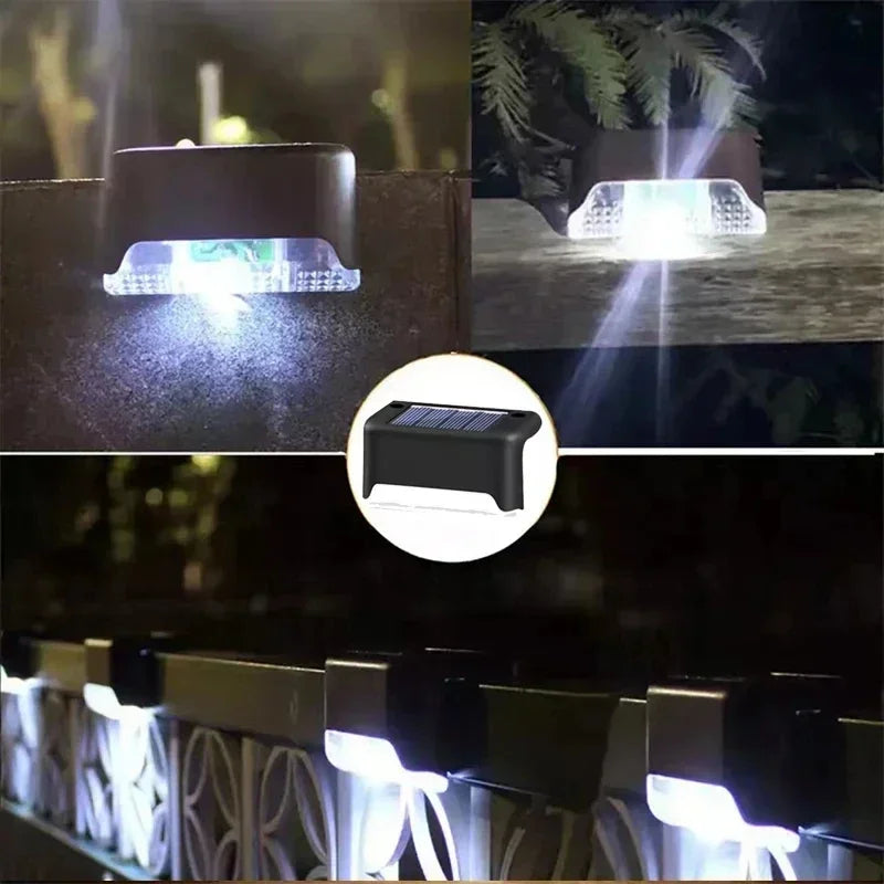 Solar LED Treppenleuchten 1/4/8/12 Stück – Outdoor Gartenbeleuchtung wasserdicht, Solar Stufenlicht für Terrasse, Wege & Garten