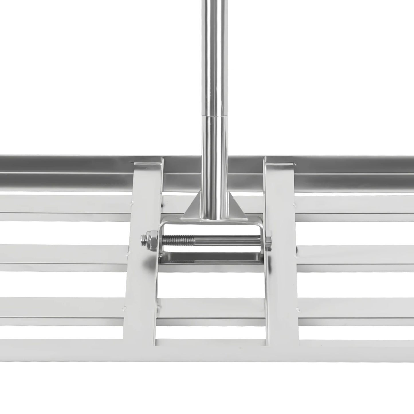 75×25×200 cm Rasenplanierer T-Form – Edelstahl Nivellierrechen mit 180° Schwenkkopf für perfekten Rasen