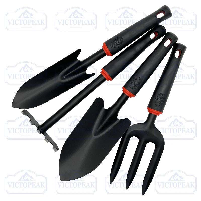 Gartenwerkzeug Set Kombination – Spaten, Schaufel, Rechen, Gabel und Hacke für Gartenarbeit