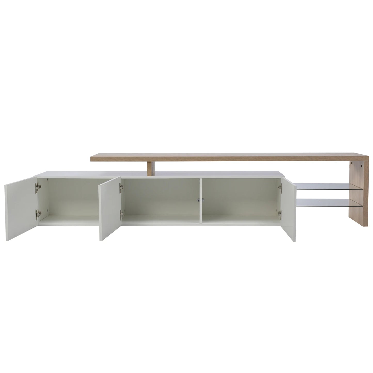 TV Lowboard Weiß Hochglanz modernes Design für Wohnzimmer
