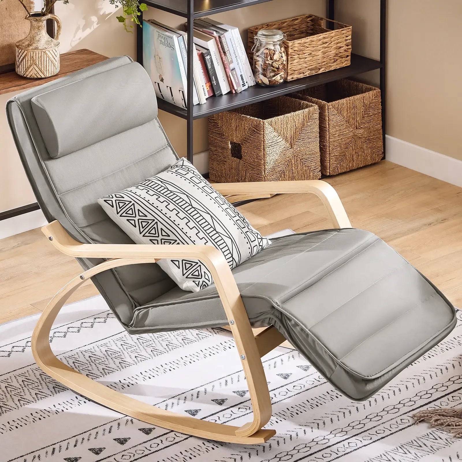 Relaxsessel Schaukelstuhl für Wohnzimmer grau