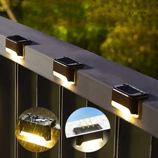 Solar LED Treppenleuchten 1/4/8/12 Stück – Outdoor Gartenbeleuchtung wasserdicht, Solar Stufenlicht für Terrasse, Wege & Garten