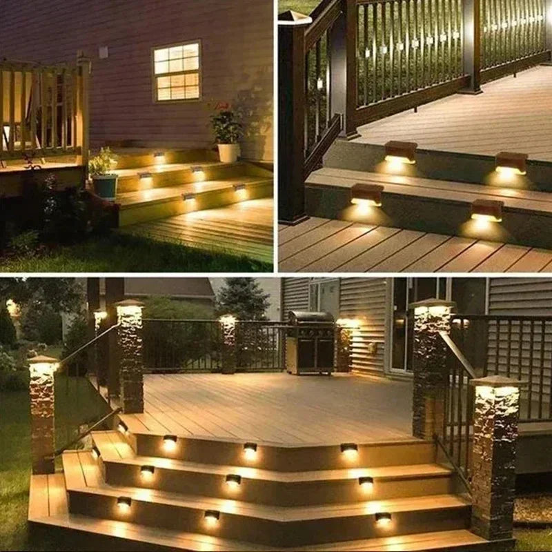 Solar LED Treppenleuchten 1/4/8/12 Stück – Outdoor Gartenbeleuchtung wasserdicht, Solar Stufenlicht für Terrasse, Wege & Garten