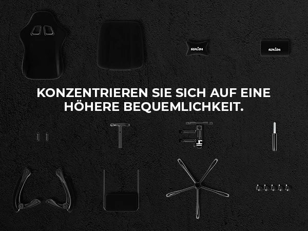 Gaming-Stuhl mit Fußstütze – Ergonomischer Bürostuhl mit Lendenstütze & verstellbarem Komfort