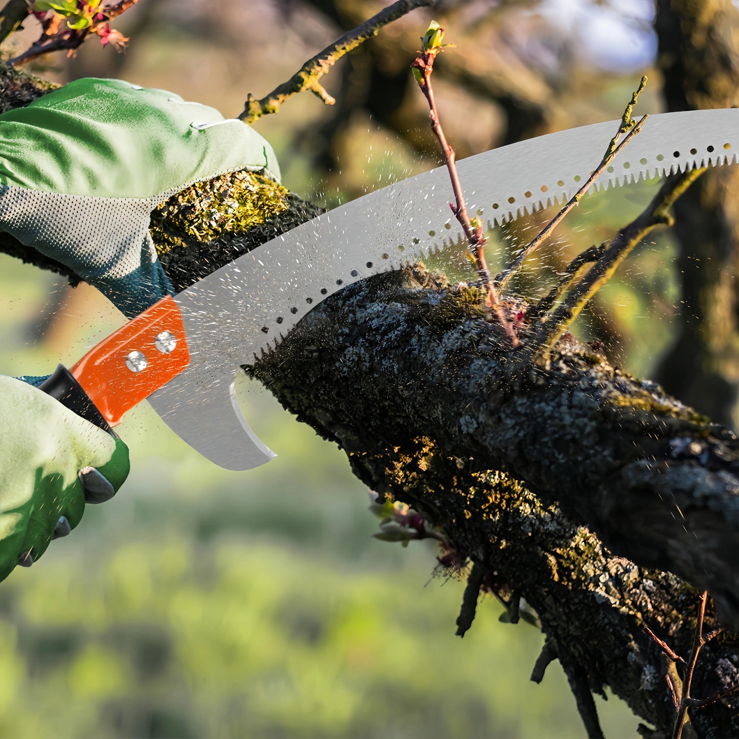 Teleskop-Gartensäge mit Doppelhaken – multifunktionale Astsäge für Obstbäume & Baumschnitt