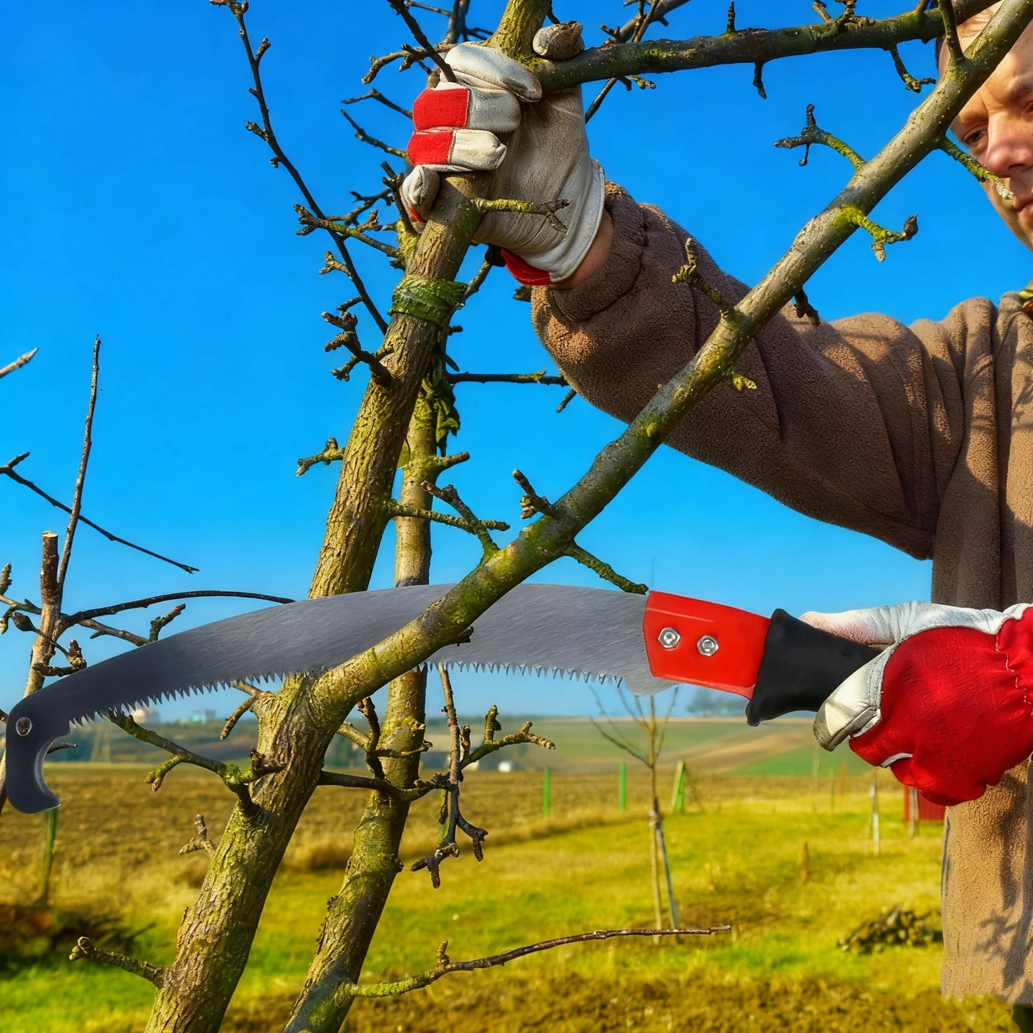 Teleskop-Gartensäge mit Doppelhaken – multifunktionale Astsäge für Obstbäume & Baumschnitt