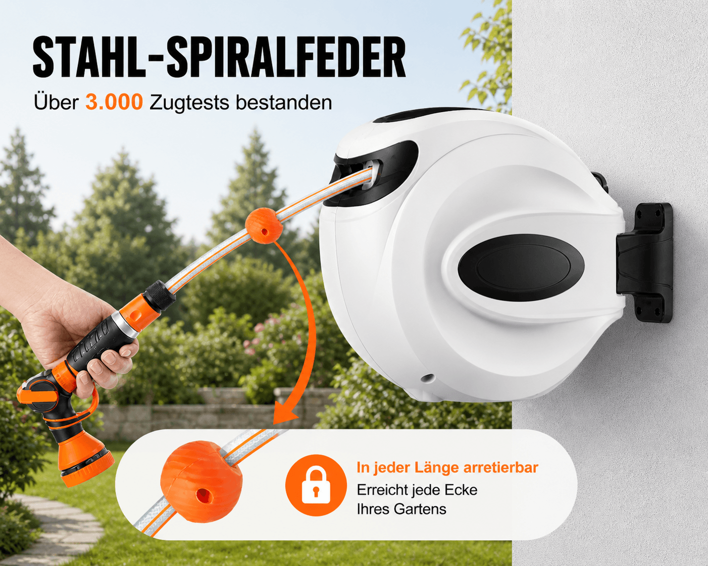 Automatische Schlauchtrommel mit Wandhalterung qualität