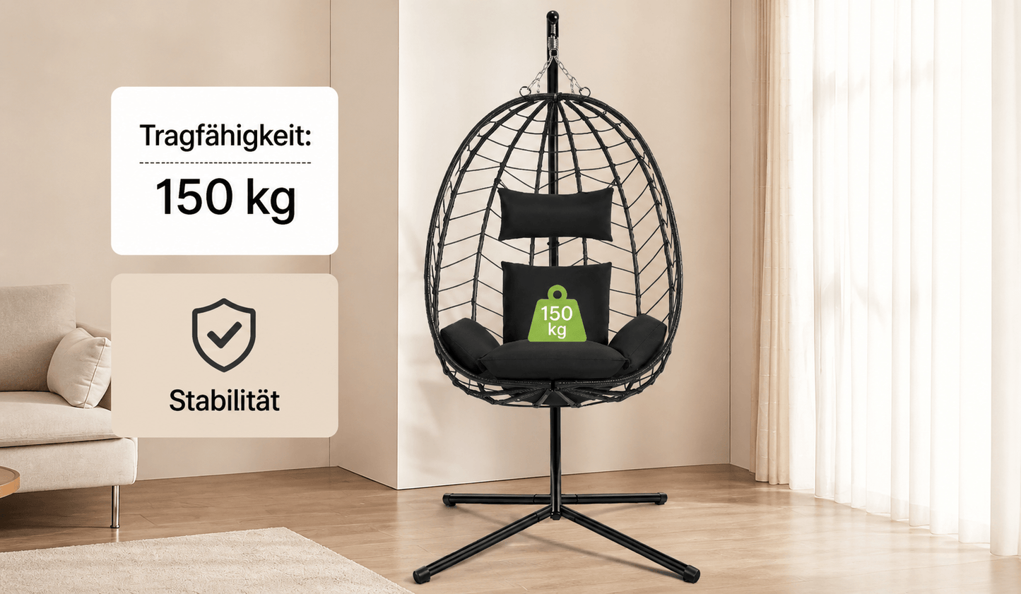 Hängesessel mit Gestell Wohnidee