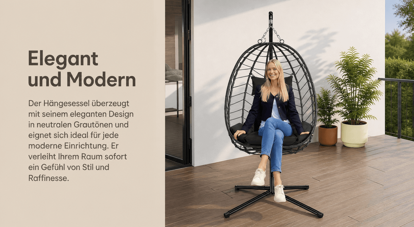 Hängesessel mit Gestell jeder zeit entspannen