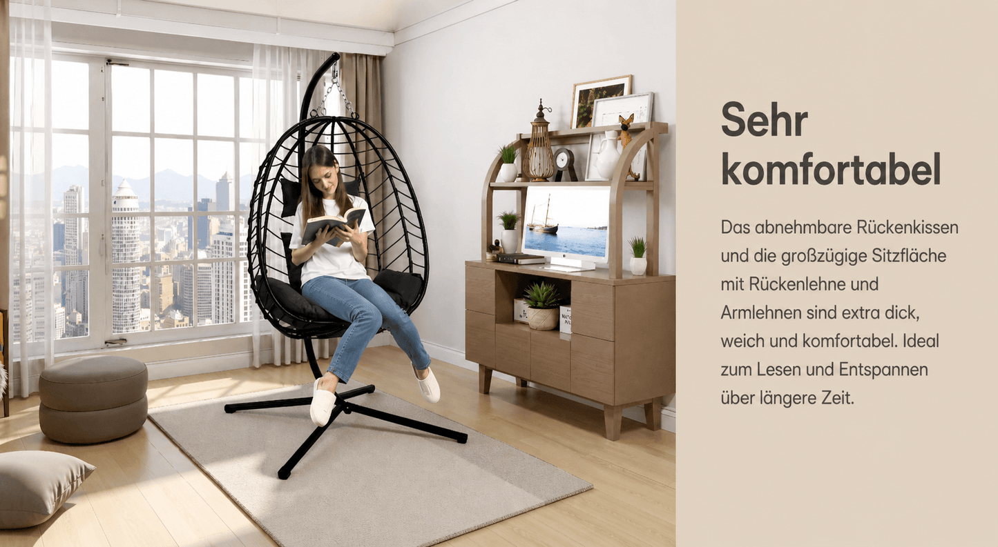 Hängesessel mit Gestell 