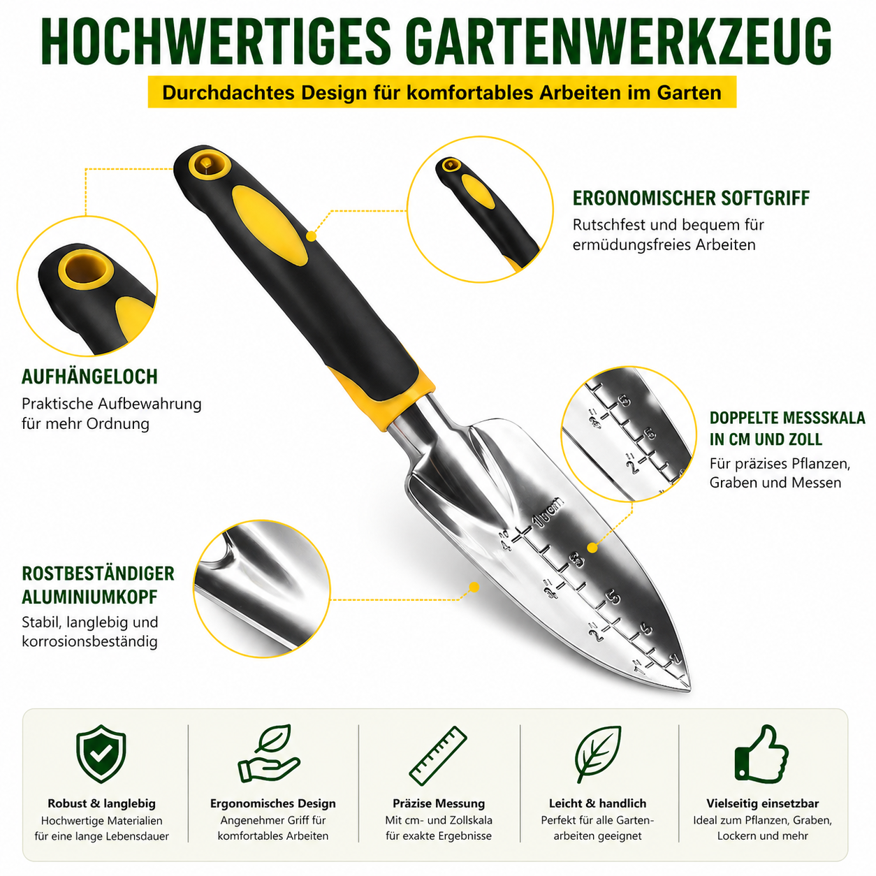 Gartenwerkzeug Set robust für Pflanzenpflege