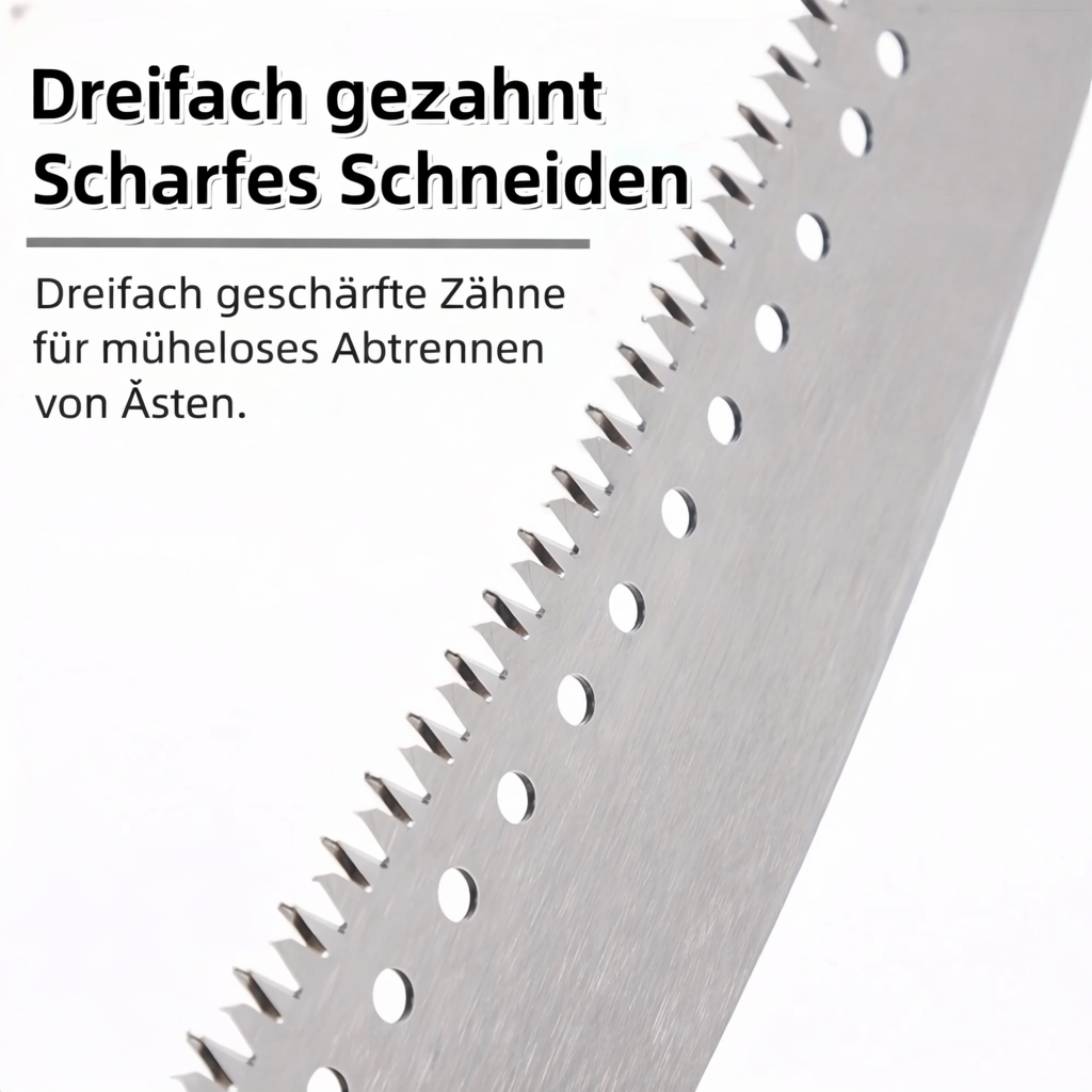 Teleskop-Gartensäge mit Doppelhaken – multifunktionale Astsäge für Obstbäume & Baumschnitt