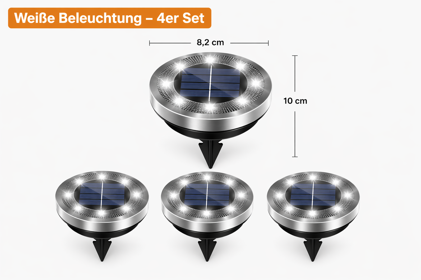 Solar-Bodenleuchten IP65 – Wasserdichte Gartenleuchten für Außenbereich, Terrasse, Hof & Rasen