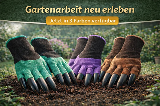 Gartenhandschuhe mit Krallen – Graben, Pflanzen & Unkraut entfernen ohne Werkzeug